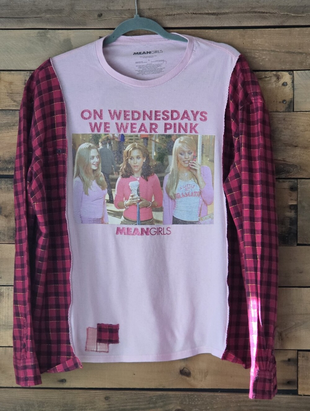 Upcycled Mean Girls 'On Wednesdays We Wear Pink' Graphic T-shirt